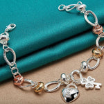 Heart &  Flower Bracelet