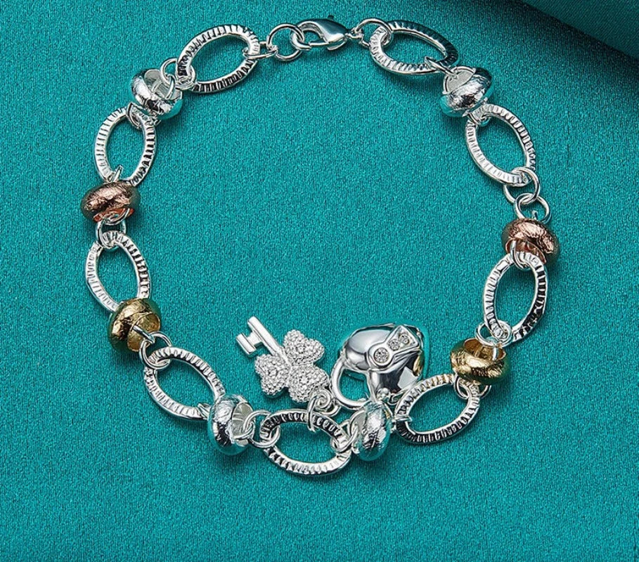 Heart &  Flower Bracelet